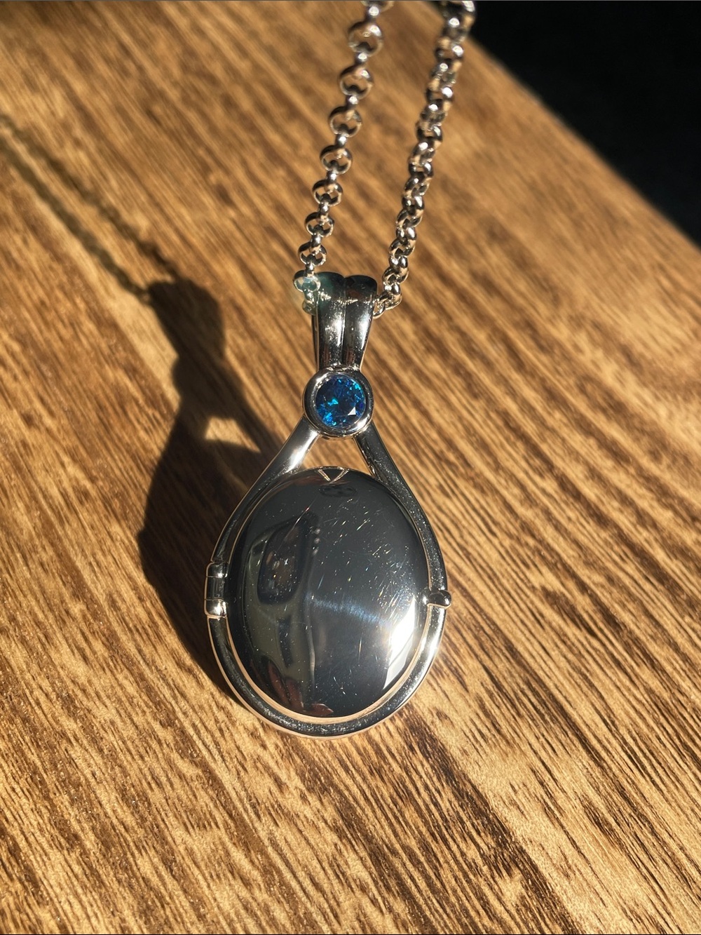 H2o Blue and Silver Pendant Locket